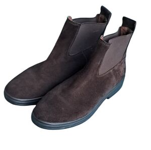 Lucky Brand Chocolate Brown Suede Chelsea Booties Women's Size 8.5